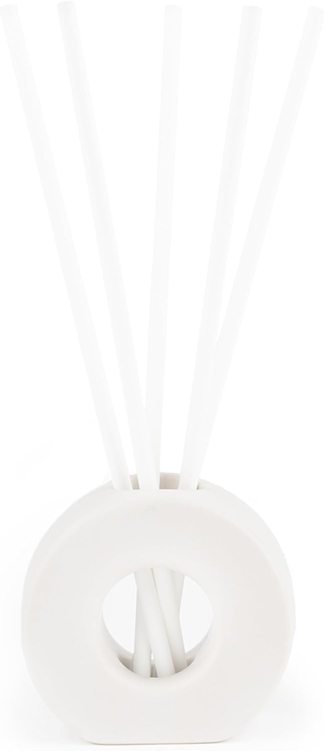 ScentAir Infused Liquidless Reeds | Includes 25 Flameless Reeds and 1 Decorative Vase, White | Essential Oil Aroma Diffuser Sticks | Fresh Spa Scents | Amazon Exclusive | Gingerbread Man