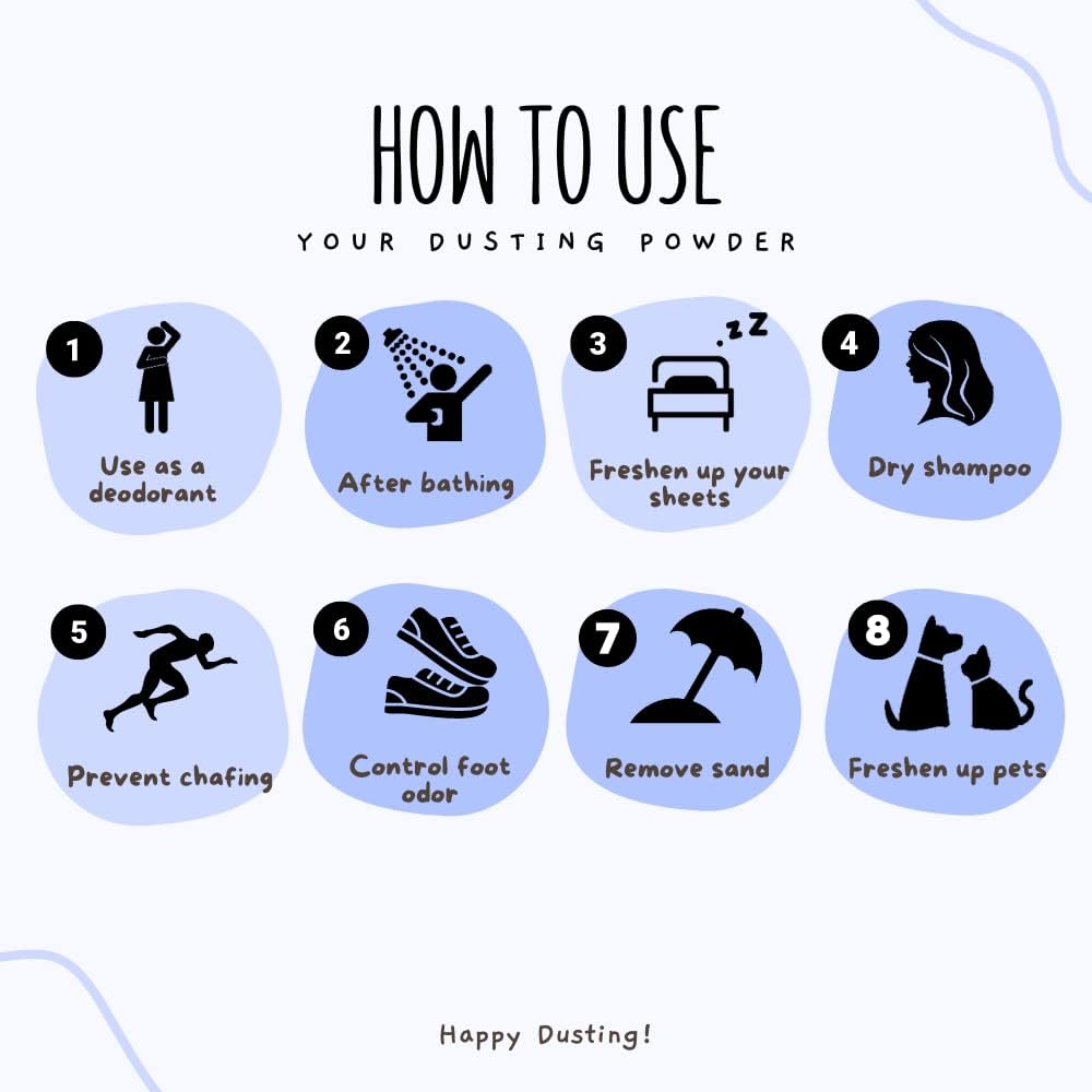 Herb & Root Rose Scented Talc-Free Dusting Powder for Women: Anti-Chafing Body Powder with Arrowroot and Oats, 6 oz