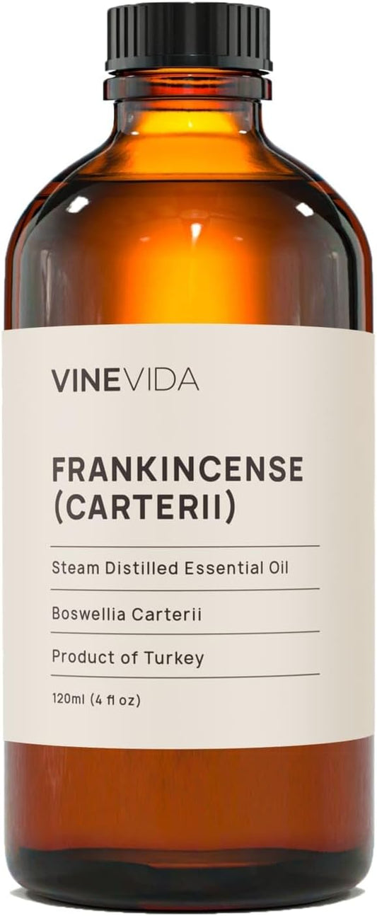 VINEVIDA Frankincense Essential Oil 4 oz - Undiluted Carterii Oil for Candlemaking - DIY Candle Scents