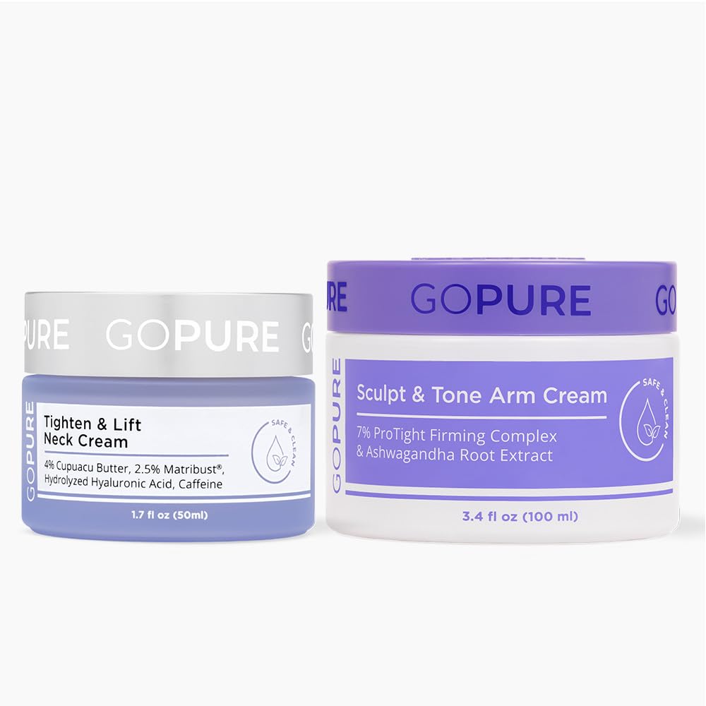 goPure Sculpting Duo - Tighten & Lift Neck Cream, Sculpt & Tone Arm Cream, 2 Piece Set