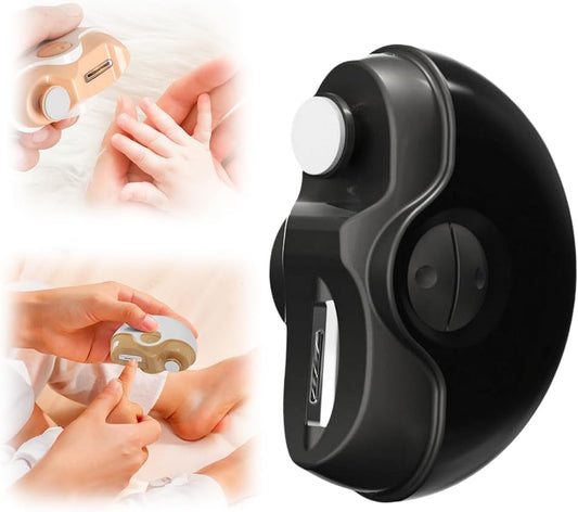 3 in 1 Electric Polishing Automatic Nail Clippers, 2025 New Electric Nail Trimmer Clippers for Fingers and Toes with 2 Adjustable Speeds, Electric Toe Nail Cutter for Thick Toenails Seniors (Black)