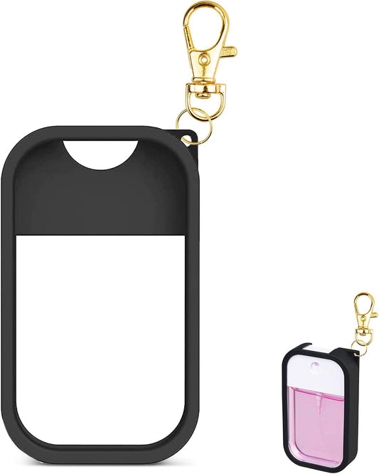 VANEST Silicone Case Compatible with Touchland Hand Sanitizer Spray, Protective Case with Keychain for Spray 1 fl oz
