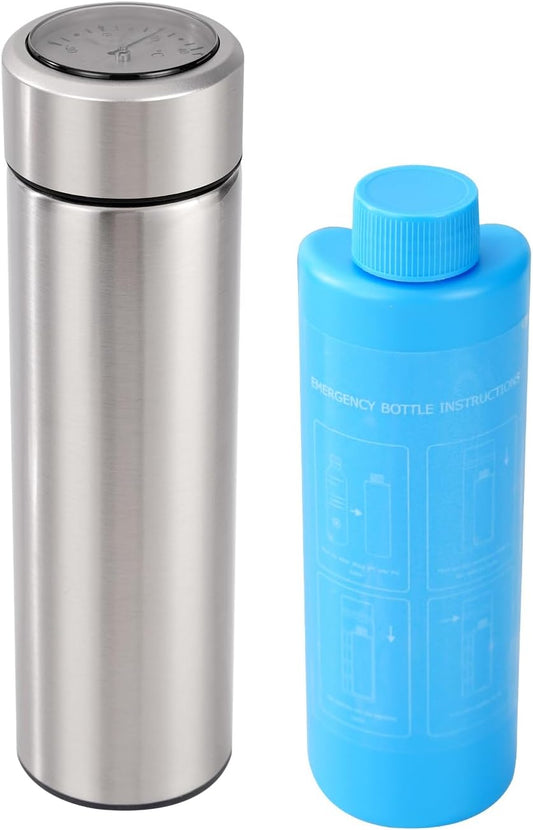 60H Medicine Cooler TSA Approved Temp Display Insulin Pen Travel Cooler Medication Cooler for Travel Diabetic Cooling Case Insulin Pens Cooler Travel CASE Medicine Cooler Box (Silver)