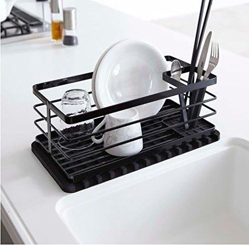 Self-Draining 2 in 1 Silicone Drying Mat and Trivet by Modern Joe's. Premium Space Saving Dish and Glassware Silicone Mat. Made from Food-grade, Dish Washer Safe and Heat Resistant (Black)