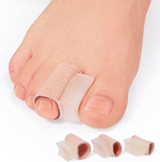 Povihome 8 Pack Gel Toe Spacer Separators, Bunion Corrector for Overlapping Toe with Soft Gel Lining for Hallux & Bunion Pain Relief (3 Pack of Large Size+ 2 Pack of Medium +3 Pack of Small)