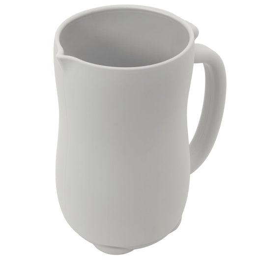 Mandoo Baby Bath Rinse Cup - Food Grade Silicone Shampoo & Body Washing Rinser for Kids With Easy Grip Handle - Baby Essentials (Light Gray)