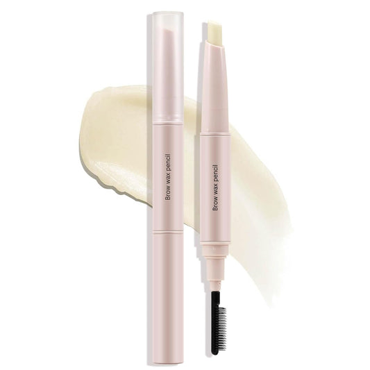 Boobeen Brow Wax Clear, Waterproof Eyebrow Wax Styling Pencil, Shaping with Slanted Tip Application, Long-Lasting Hold
