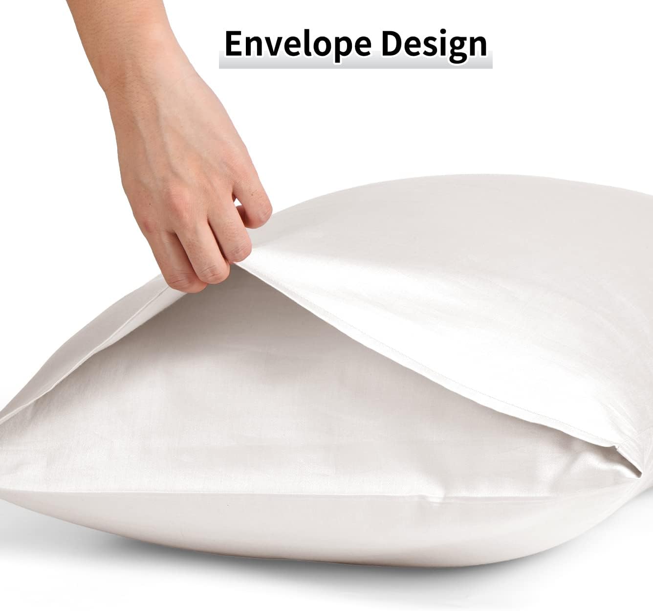 Warmstar Cotton Pillow Cases Queen Size Set of 2, 600 Thread Count Pillowcases 20x30 Inches, Soft Long Staple Cotton Pillowcases Breathable with Envelope Closure,White