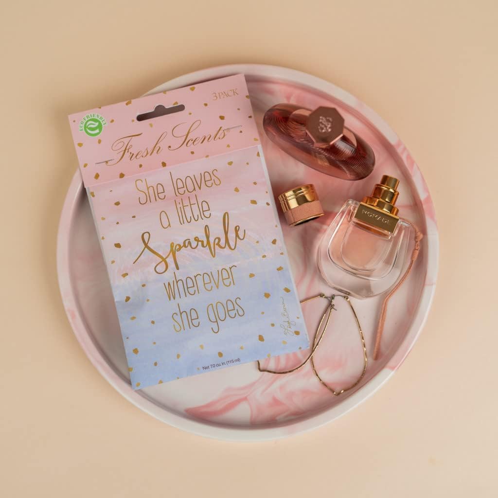 Willowbrook | Fresh Scents Scented Sachet Packet | Little Sparkle | Air Freshener Bags for Drawers, Closets, Cars | 6 Pack | Long Lasting Home Fragrance