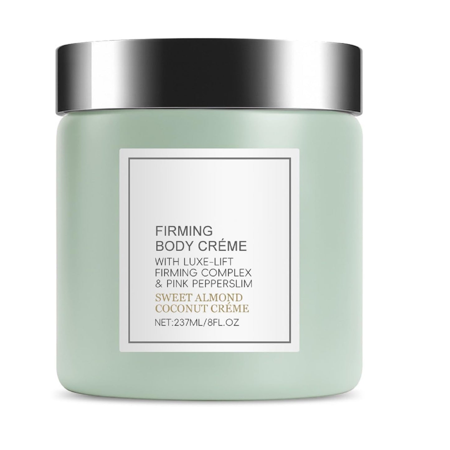 Champagne Lift Body Creme, Firming Complex and Pink Pepperslim Skin Moisturizer Tightens Hydrates Dry Skin Arms & Legs. (Sweet Almond Coconut)