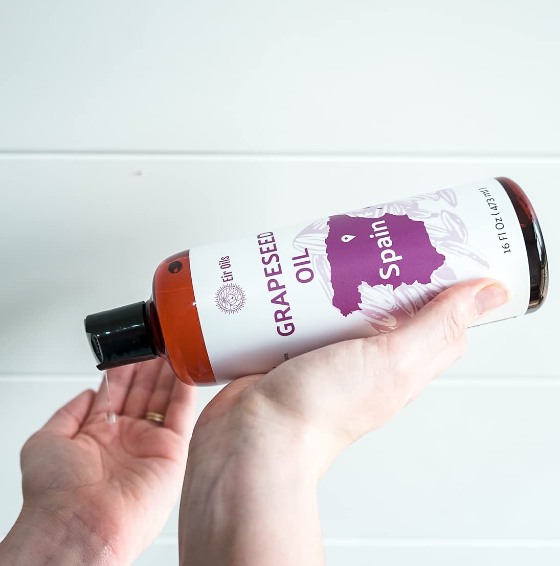Grapeseed Oil - Pure Grapeseed oil for Skin - 100% Pure Carrier Oil for Hair, Face, and Skin - Direct from EIR Oils in the Beautiful Spanish Countryside (4 Gallons)