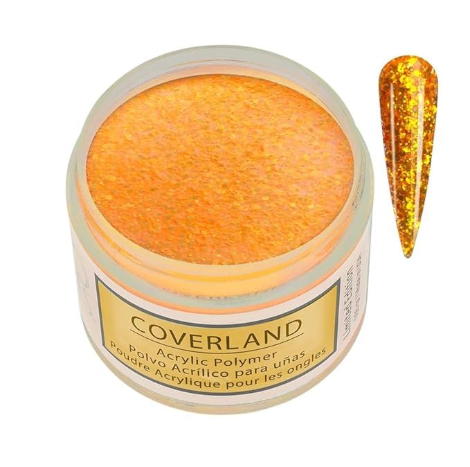 Tones Coverland Acrylic Nail Powder "Sunshine" - Limited Edition Acrylic Powder for Nail Design, Sculpting, and Masking Nail Bed Imperfections - Professional Acrylic Nail Supplies - (1.5 Oz)