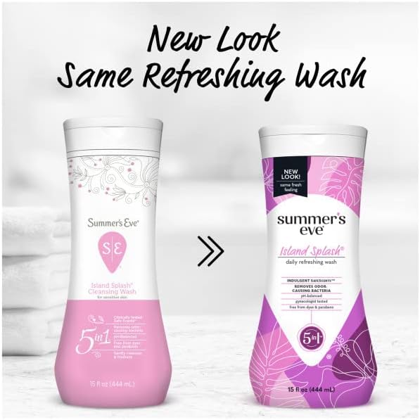 Summer's Eve Island Splash Cleansing Wash For Sensitive Skin 15 fl oz (Pack of 4)