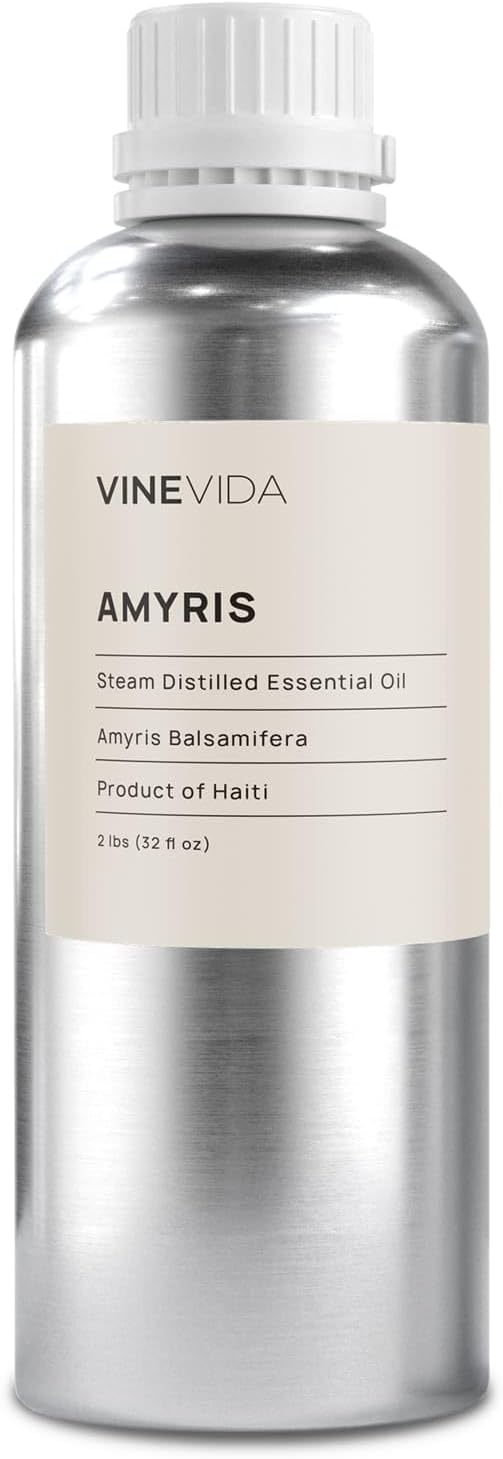 VINEVIDA Amyris Essential Oil 32 oz - Undiluted Oil for Candlemaking & Soap Making - DIY Candle Scents