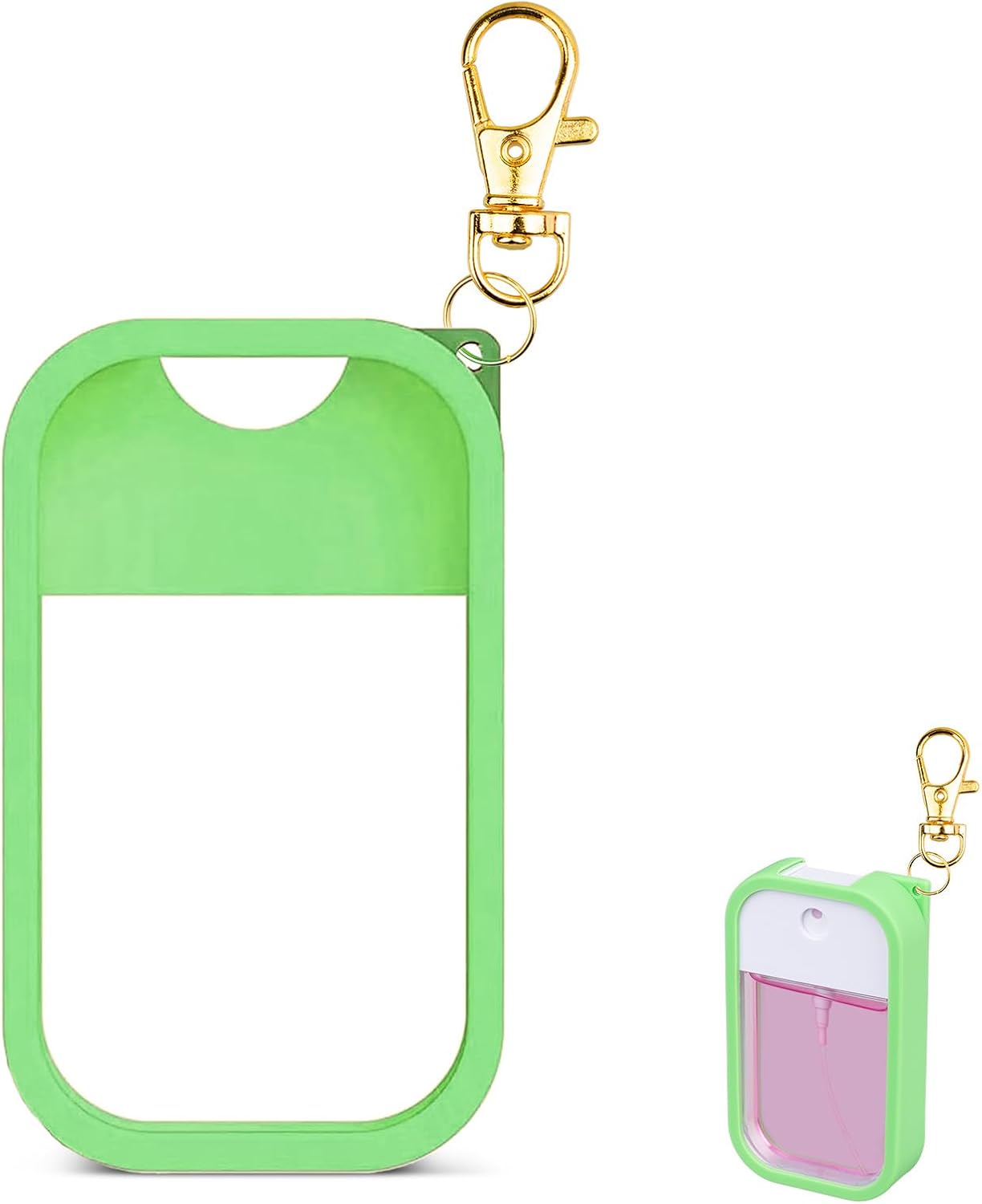 VANEST Silicone Case Compatible with Touchland Hand Sanitizer Spray, Protective Case with Keychain for Spray 1 fl oz