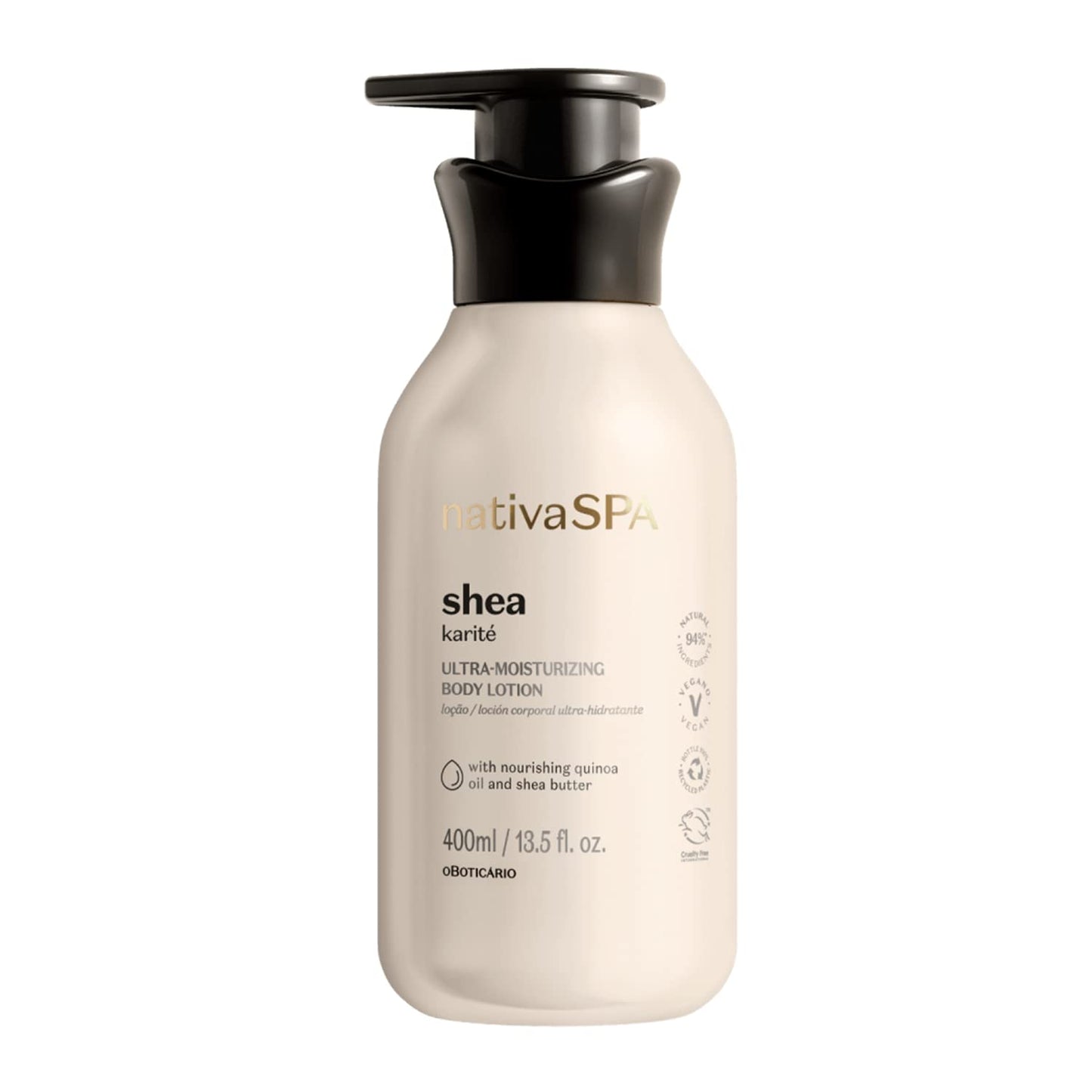 Nativa SPA Shea Moisturizing Body Lotion, Fragranced Skin Moisturizer with Purified Quinoa Drops, 13.5 Ounce