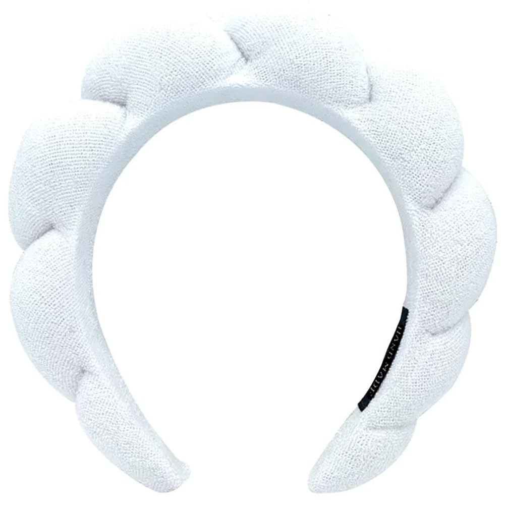 Spa Headbands for Face Washing & Makeup Removal - Bubble Skincare Terry Cloth Puffy Headbands for Mask Treatment