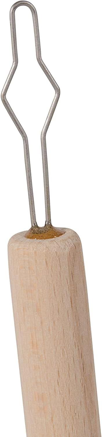 DMI Dressing Stick, Button Hook and Zipper Pull, Durable Wood Handle, Dressing Aid for Limited Mobility