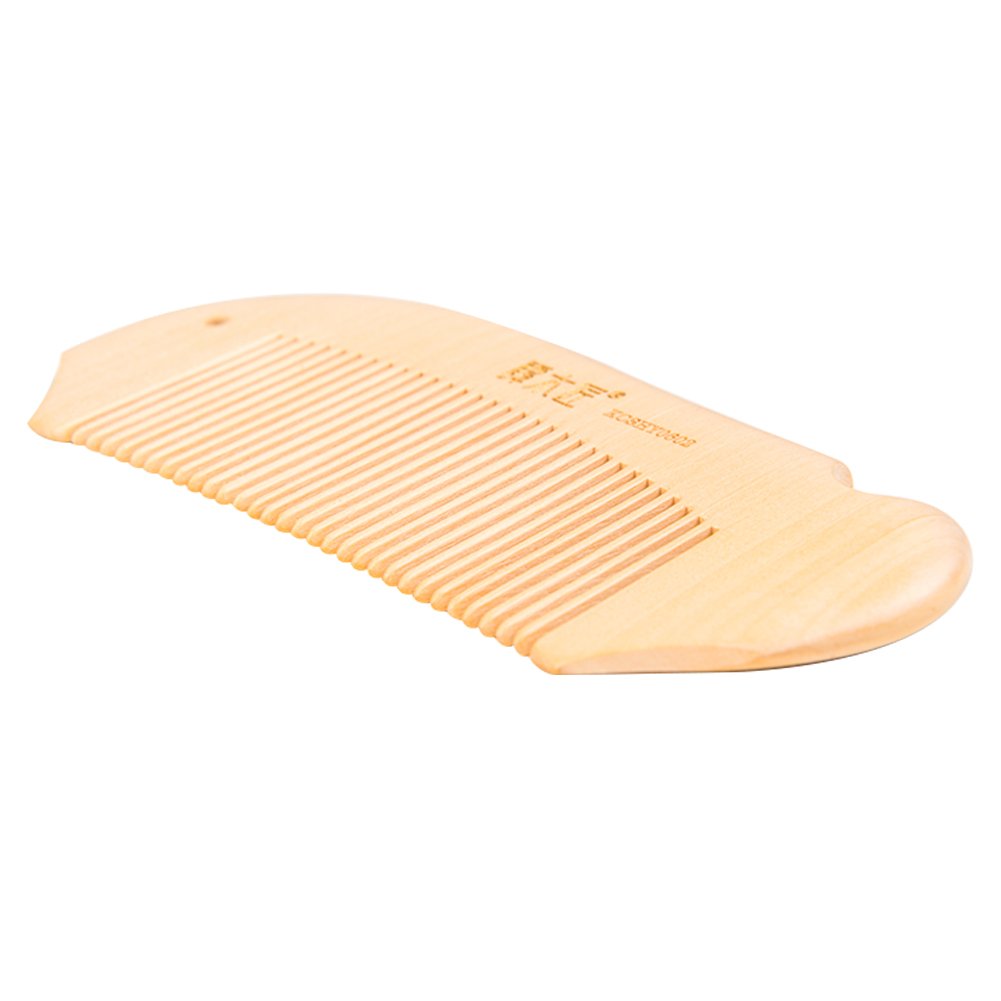 TAN MUJIANG Handcraft Natural Wood Hair Combs Accesory For Women, Men, brides, Curly Hair, Straight hair (Light color) KCSHY0602