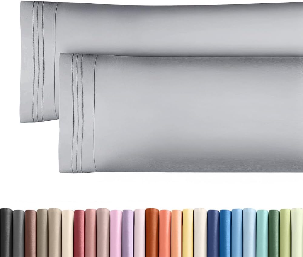 Long Pillowcases - Body Pillow Cover - Long Pillow Insert for Sleeping, Side Sleepers - Soft & Breathable Body Pillow Case with Envelope Enclosure - Comfy & Machine Washable - 20" x 54" (Steel Blue)
