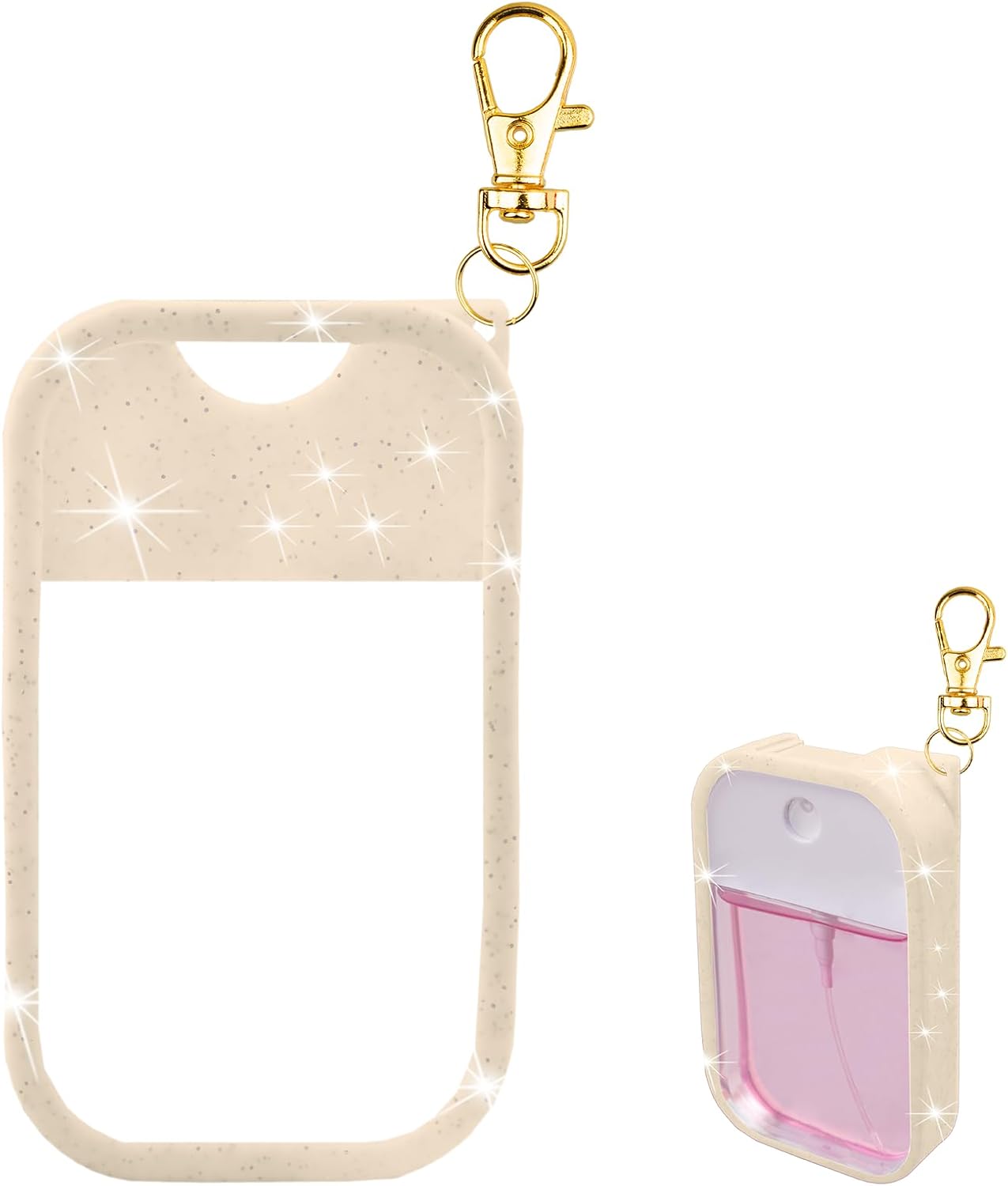 VANEST Silicone Case Compatible with Touchland Hand Sanitizer Spray, Protective Case with Keychain for Spray 1 fl oz