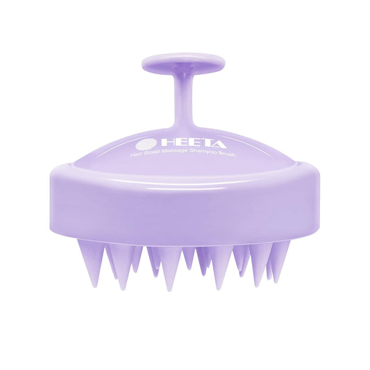 HEETA Shampoo Scalp Brush Massager Hair Growth, Scalp Scrubber with Soft Silicone Bristles for Dandruff Removal, Hair Brush Exfoliator, Light Purple