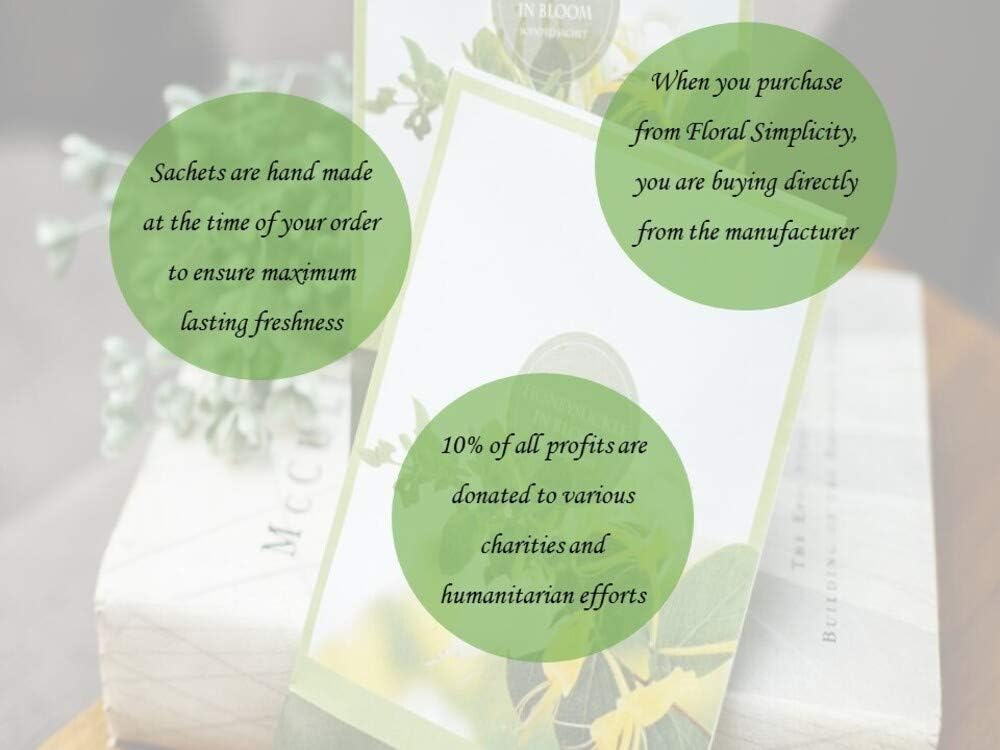 Floral Simplicity Candy Cane Scented Sachets Pack of 6, Fall & Winter - Long-Lasting Scented Bags, Home Fragrance, Air Freshener & Deodorizer for Closet, Room, Drawer, or Cars, Made in USA