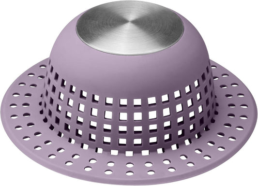 Shower Drain Hair Catcher, Bathtub Drain Cover Foldable Silicone Shower & Tub Protector for Pop-Up & Regular Drains