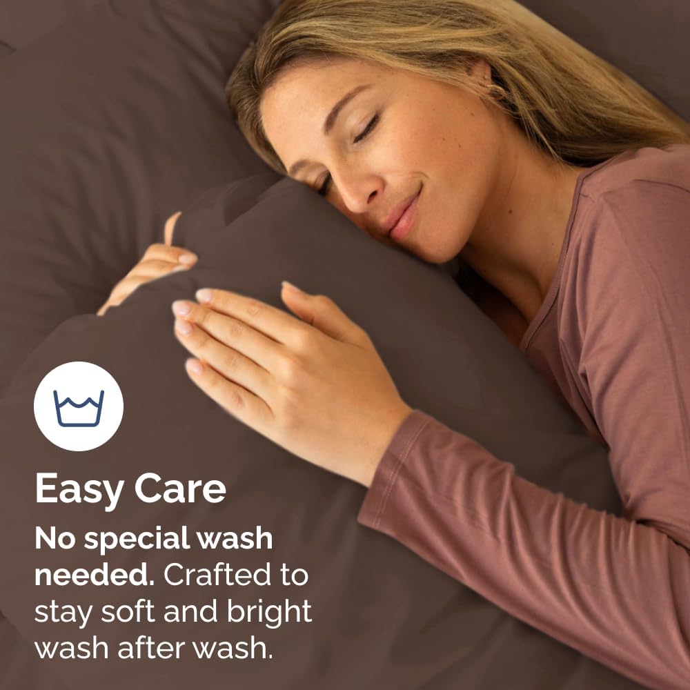 Queen Pillow Cases Set of 8 - Ultra Soft Hotel Quality Pillowcase Covers - Comfy & Wrinkle Free - Shrink, Stain and Fade Resistant - Easy-Care, Machine Washable Pillow Protectors - 8 Pcs Set - Brown