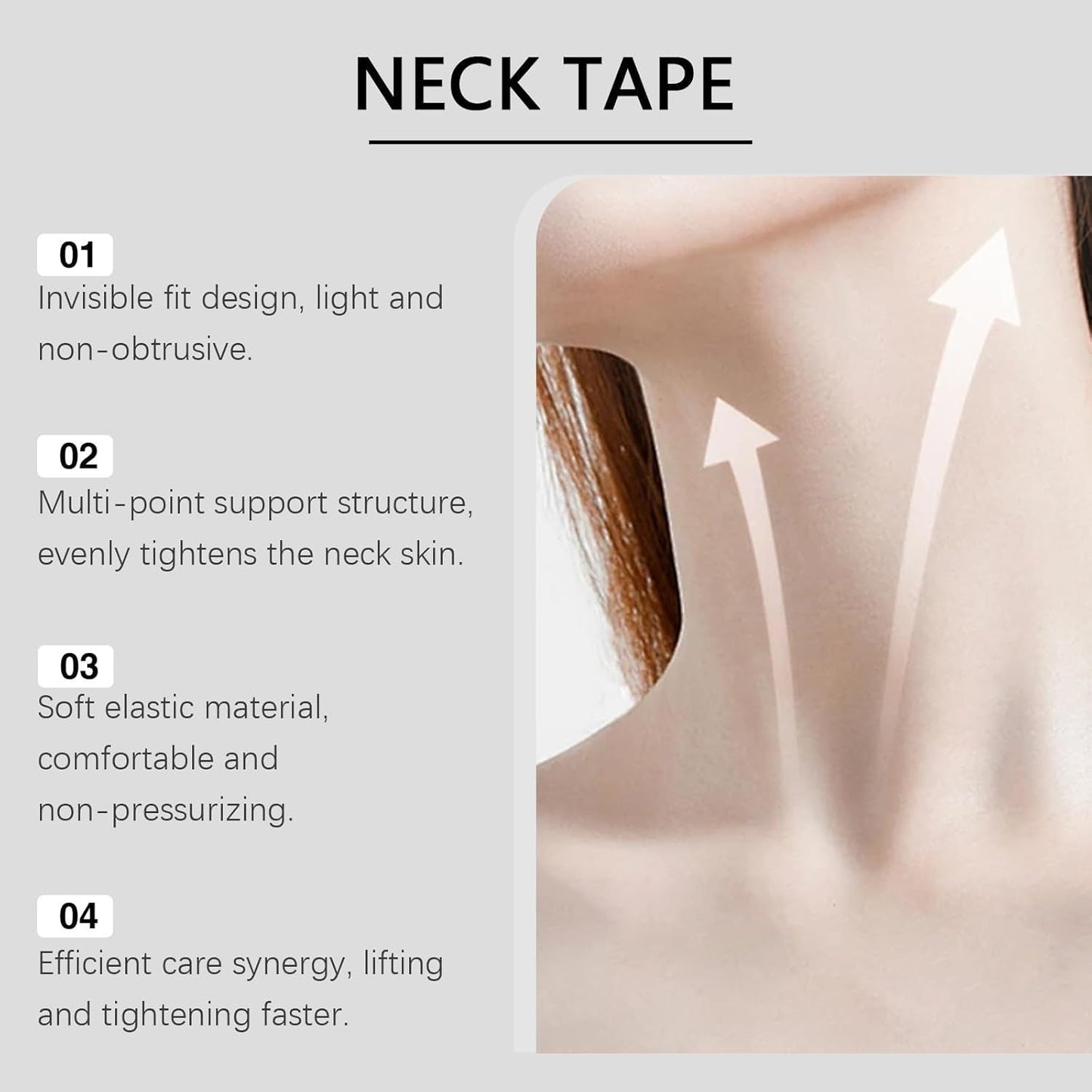Neck Lift Tape-40 Neck Wrinkle Tape Instant Necktape Lift, Breathable Lift Strap Tightening Tapes for Necks Face Jaw Firming Neck Skin (xxxl)