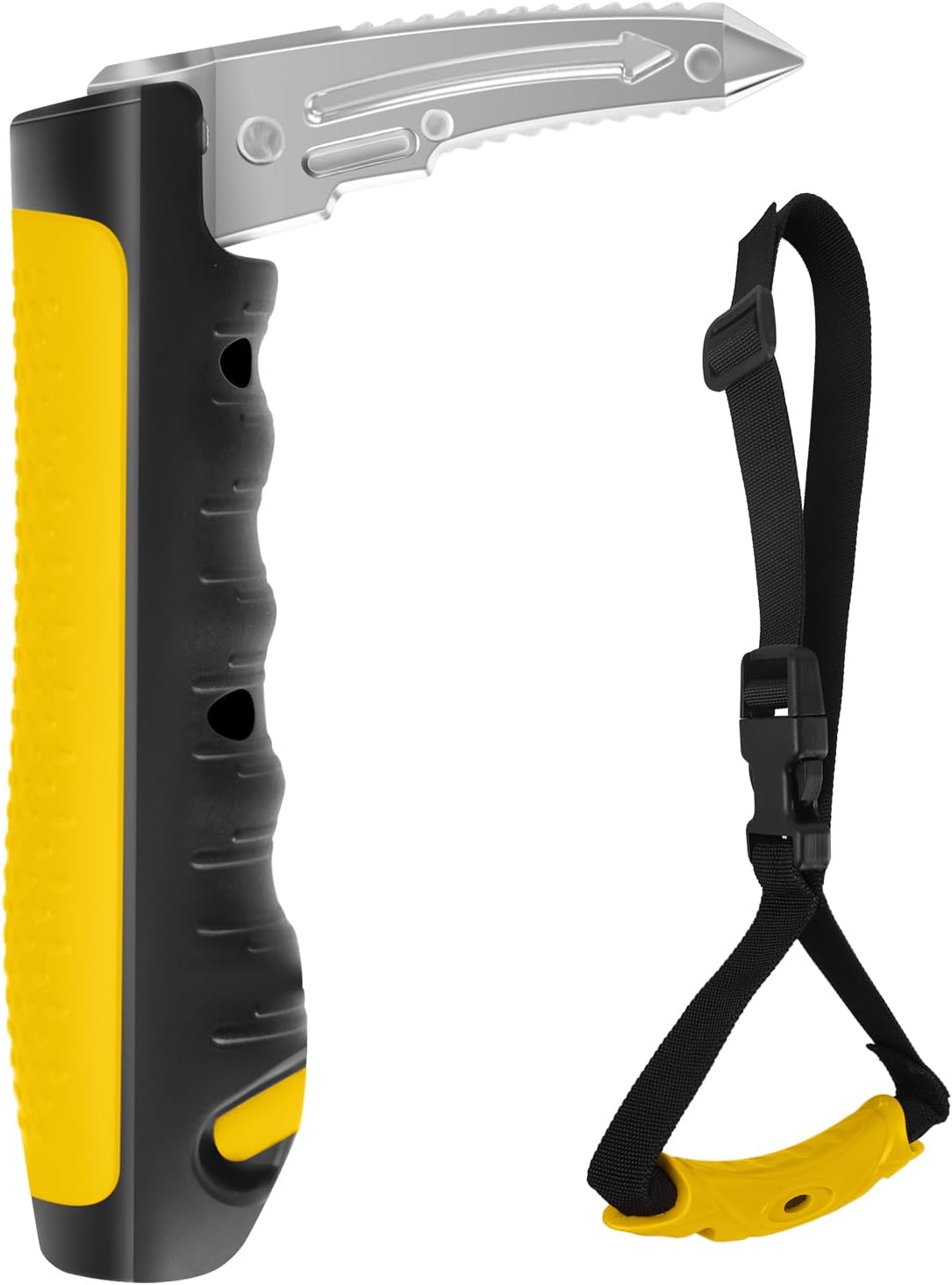 Car Door Handle for Elderly - 2025 New 4 in 1 Car Handle Assist, 2 Pack Auto Cane Portable Vehicle Support Handle Door Assist Bar, Max Load 500 Lbs, Anti-Slip Design (Yellow-Car Handle +Strap)