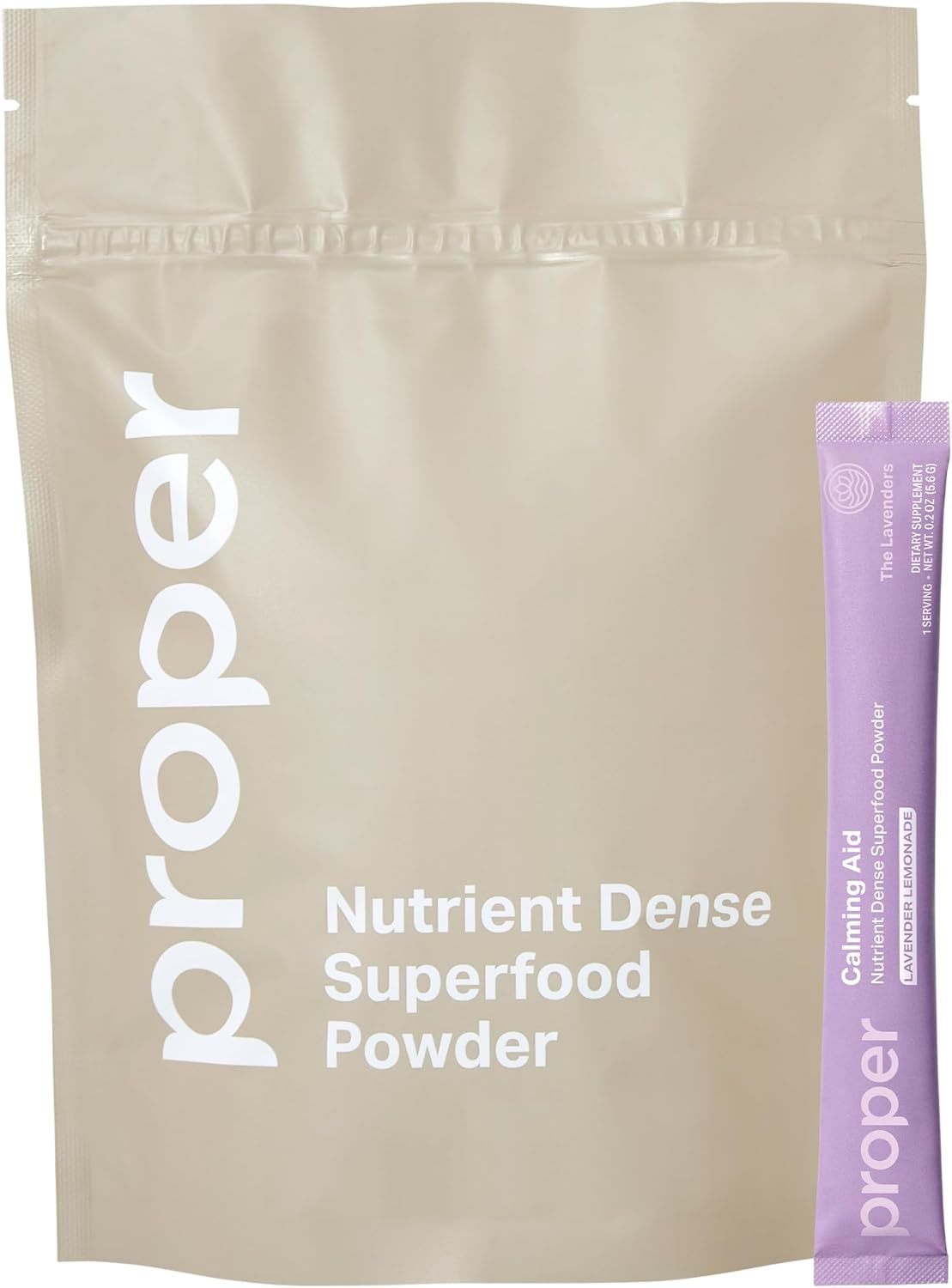 Proper, The Lavenders Calming Aid. Sleep and Relaxation Drink Mix. GABA L-Theanine Supplement with Magnesium, Lavender, Lemon Balm, and Ashwagandha. Natural Calm Stress Support Supplements
