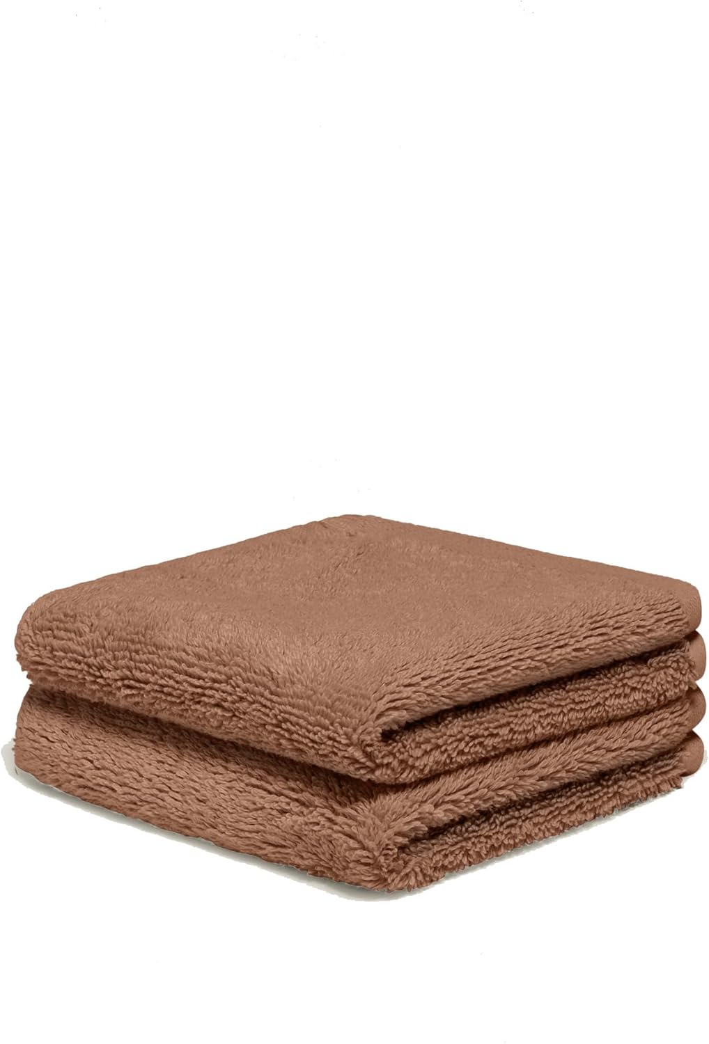Italic Ultraplush 100% Australian Cotton Washcloths - Set of 2 Luxury Plush Face Wash Cloths, Soft and Absorbent 800 GSM for Bathroom, Spa, Gym, Face and Body (Clay)