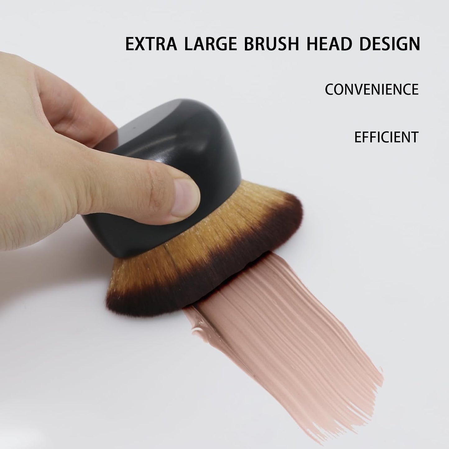Blend & Blur Extra Large Body Makeup Brush for Self Tanner,Leg Makeup & Bronzer Self Tan Applicator, Powder, Foundation, Blusher, Bronzer，Massager for Face Gift box (Gold)