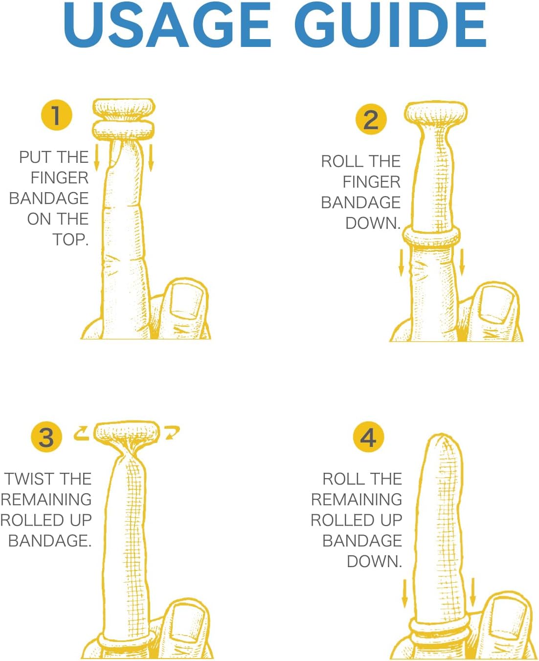 Dimora Finger Cots, Pack of 60 (Large Size) Finger Protectors, Breathable Bandages for Wound Care, Stretchy Sleeves for Gardening, Fitness and Cargo Handling, White