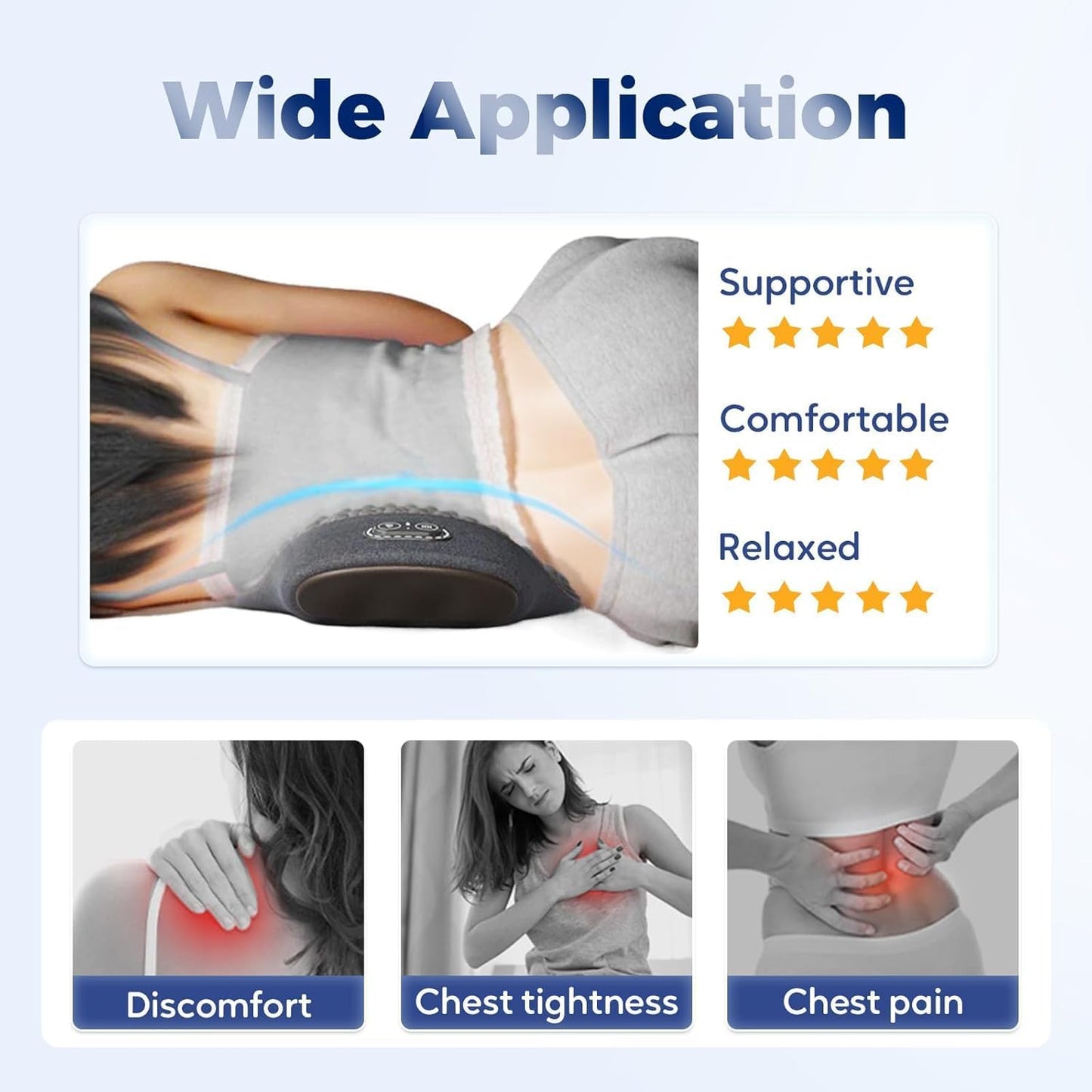 Triple Fusion Back Massager, 3-in-1 Back Massager with Traction Lifting, Electric Fusion Massager with Lifting and Vibration Massage and Heat Compress Against Pain (Black A)