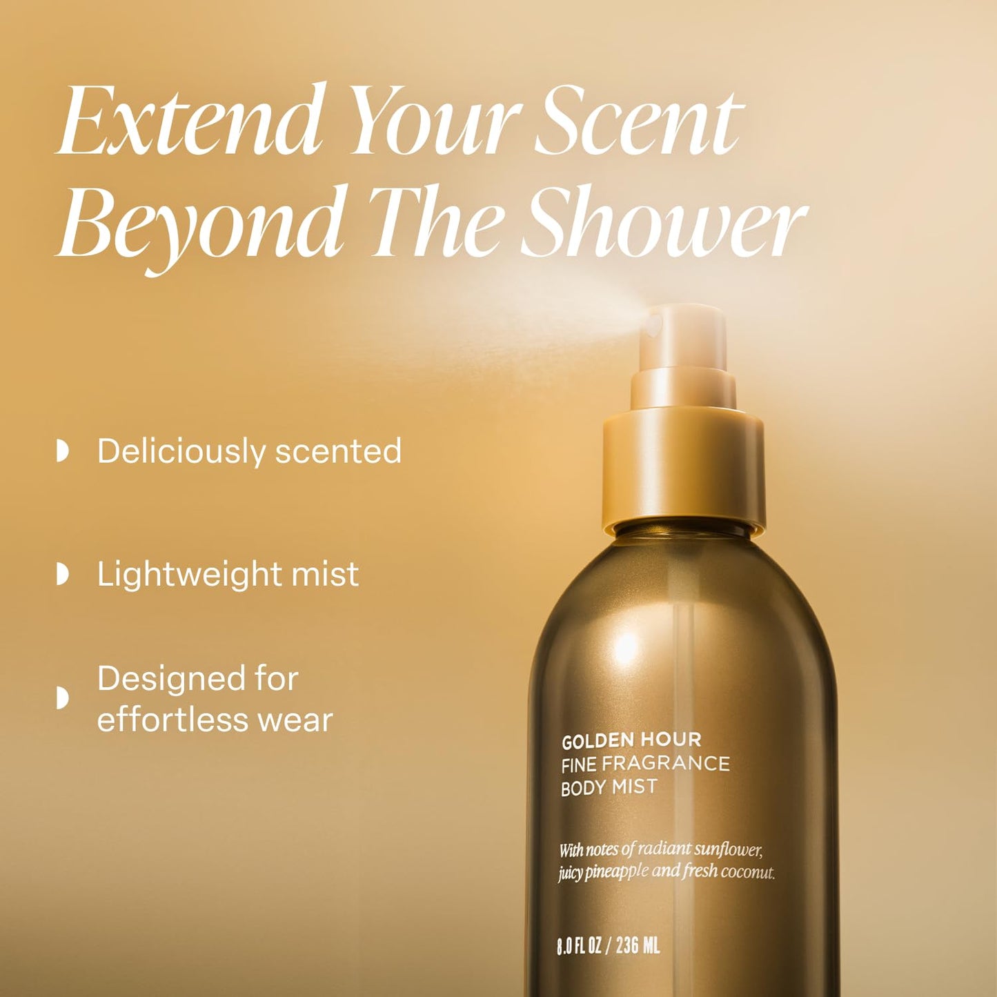 Saltair Body Mist 2 Pack - Fine Fragrance, Lightweight Body Spray Mist with Golden Hour Scent. Long Lasting Perfume Mist. 2x 8oz Bottles