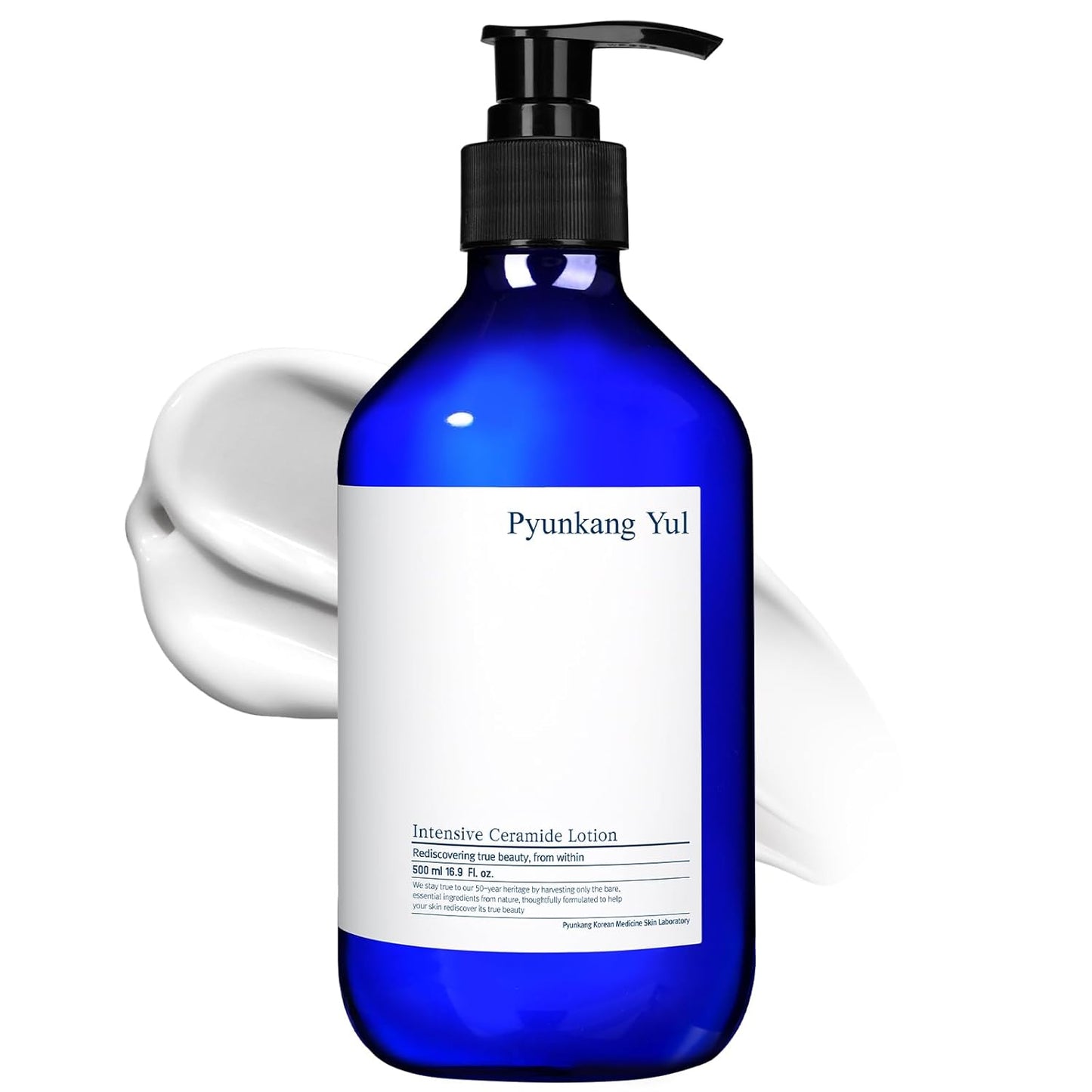 Pyunkang Yul Intensive Ceramide Lotion - Fragrance Free Face and Body Moisturizing Lotion - Hyaluronic Acid Moisturizer for All skin - Natural Ingredients Olive Oil, Shea Butter - 16.9 Fl. Oz