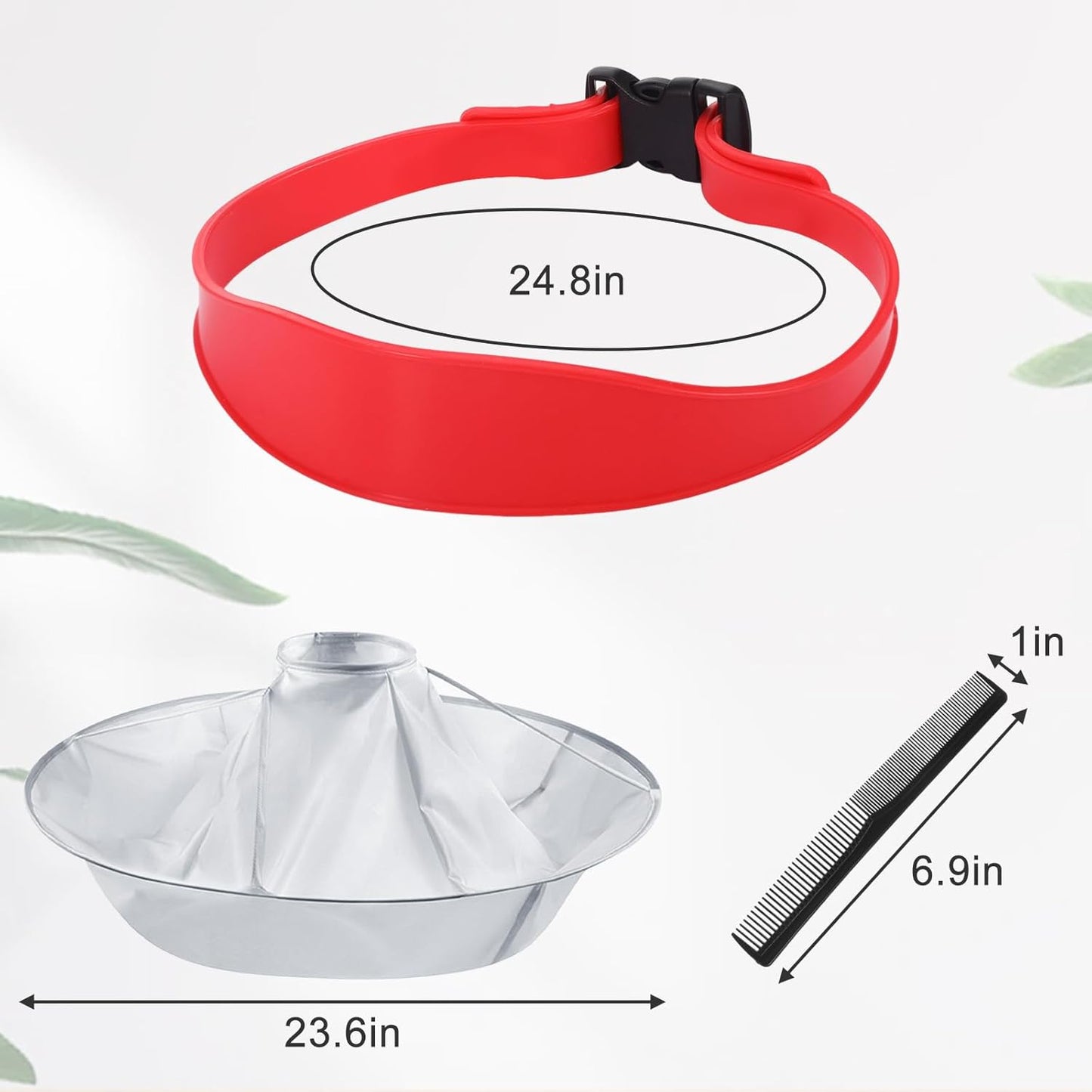 Fade Guide for Men Haircut, Self Haircut Kit for Men, Include Hair Cutting Guide & Cape Umbrella & Comb, Neckline Shaving Templat, DIY Hair Cutting Accessories Tools for Home (Red)