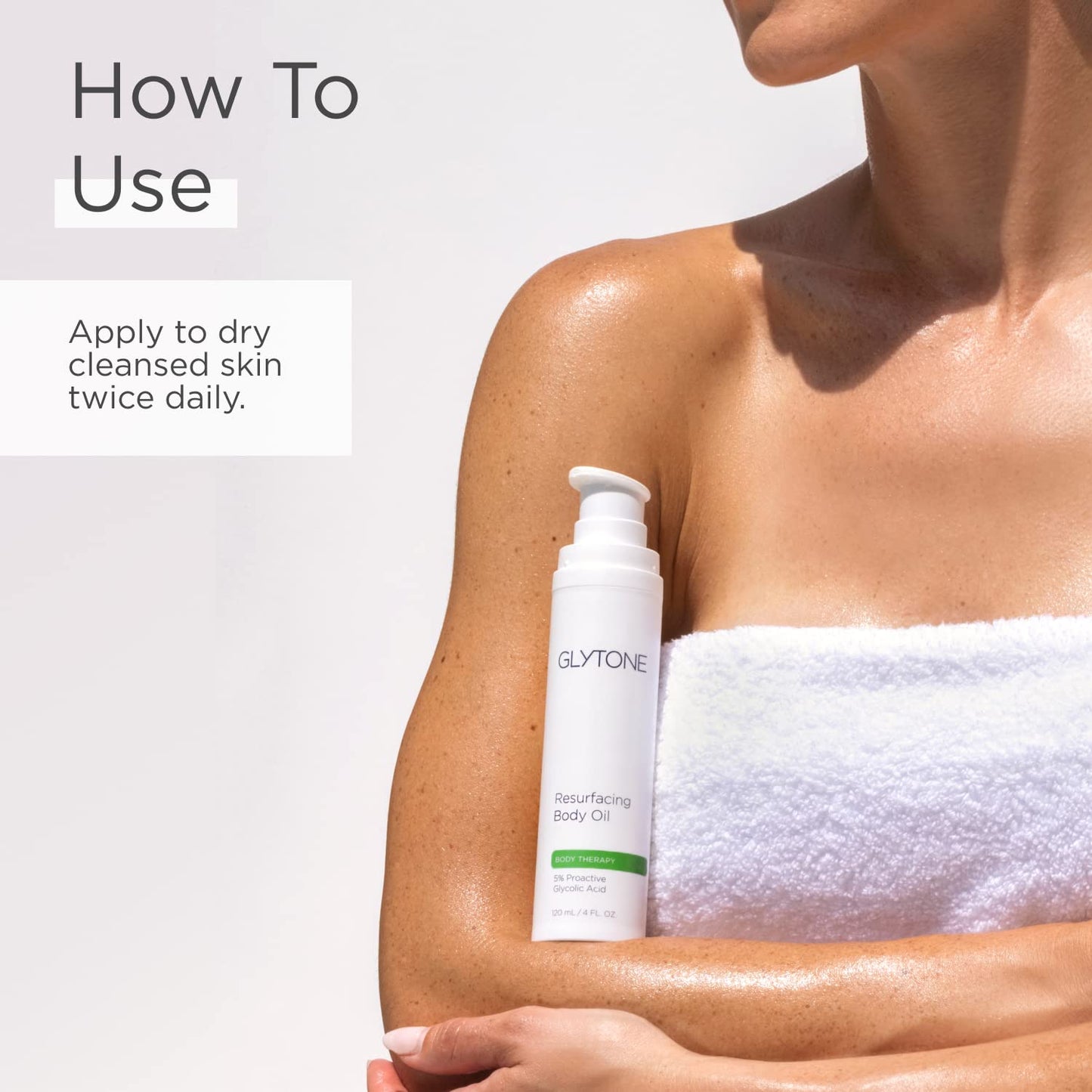 Glytone Resurfacing Body Oil– Nourishing & moisturizing anti aging Body Oil for dry Skin & Keratosis Pilaris –5% Proactive Glycolic Acid After Shower oil for Body–Unscented, Non Toxic 4 Fl oz