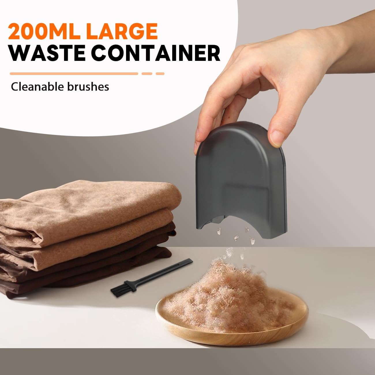 Fabric Shaver - Ziitty Lint Remover for Clothes, Sweater Defuzzer with LCD Display, 3-Speeds, 6-Blade, Type-C Rechargeable, Sweater Shaver to Remove Pilling Fuzz Lint Balls Pills for Clothes Furniture