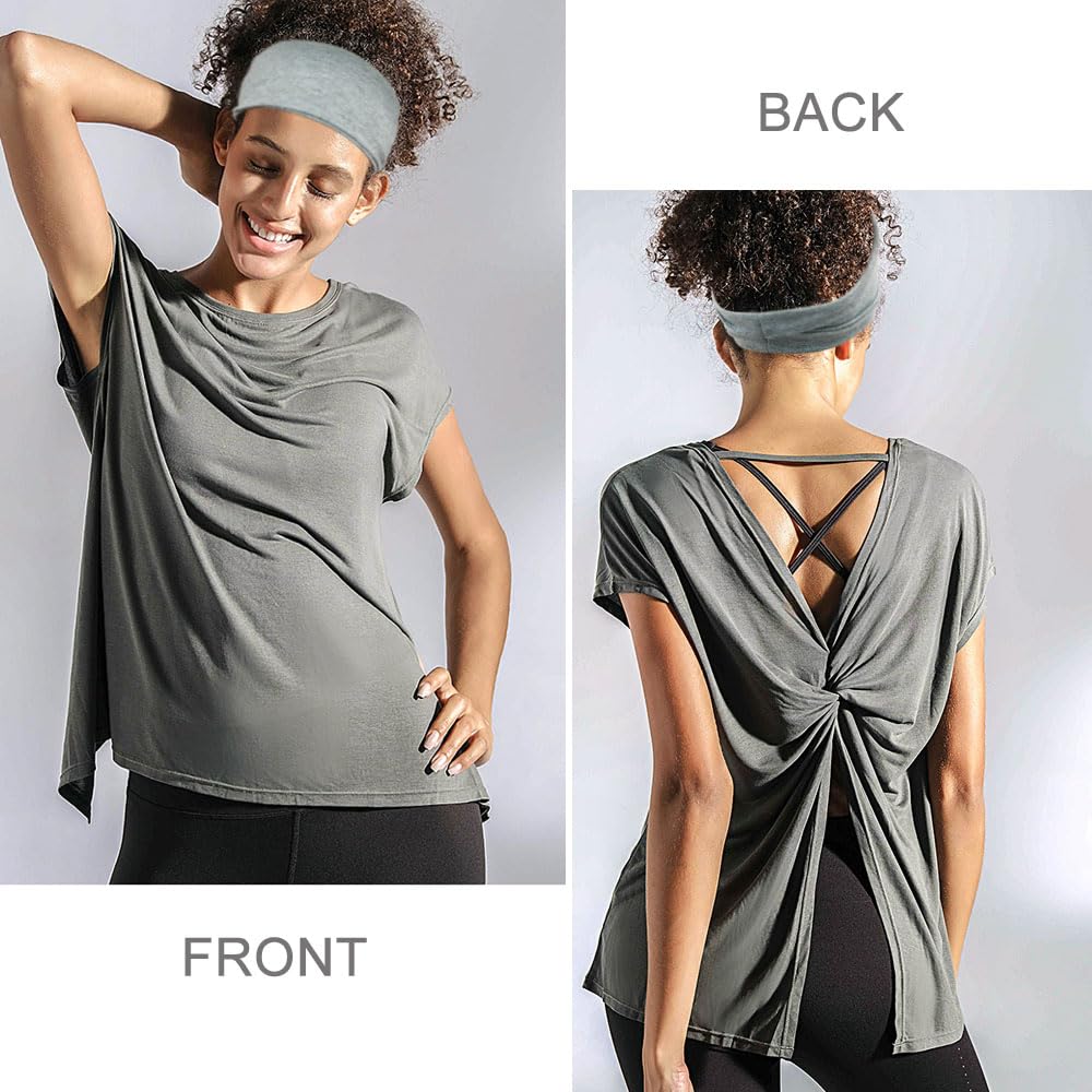 Fashion Headbands For Women Wide Headband Yoga Workout Head Bands Hair Accessories Band Black White Gray 6 Pack