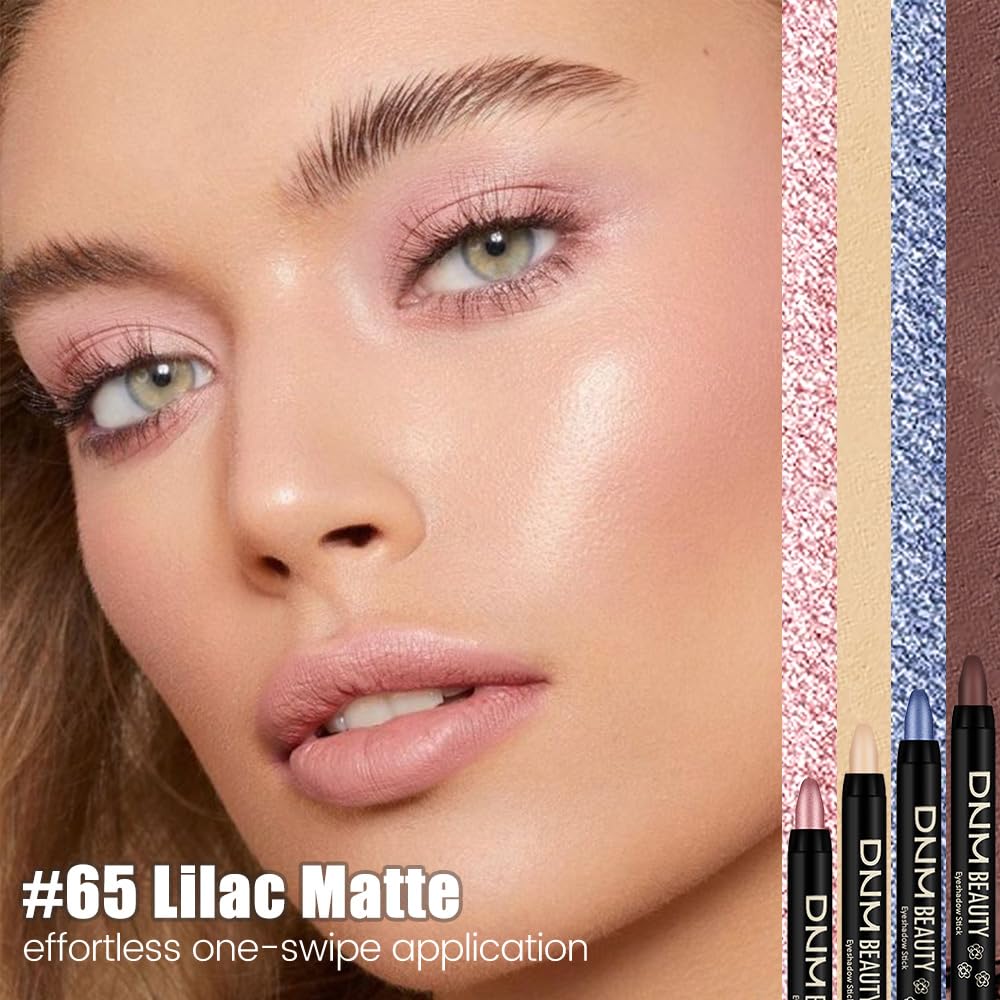 evpct Baby Pink Matte Cream Eye Shadow Sticks Brightener Pencils for Women, Baby Pink Silky Eyeshadow Applicator Stick Pen Waterproof, Blendable Crease-Proof Stick Eyeshadow Matte Eye Makeup 65