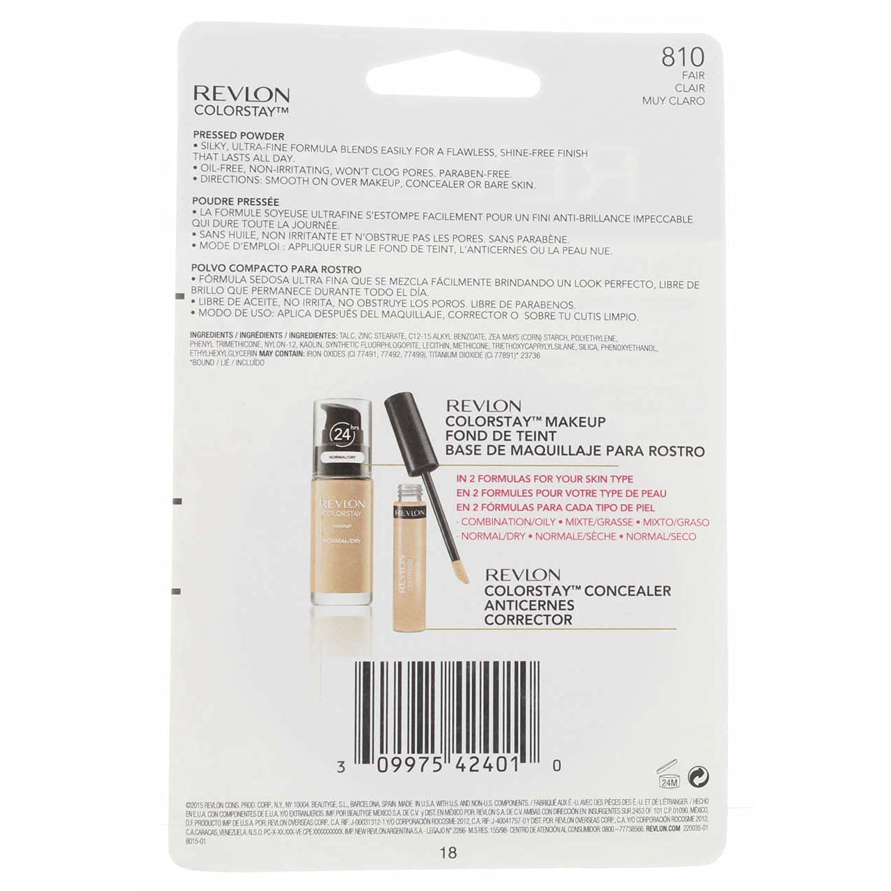 Revlon ColorStay Pressed Powder with SoftFlex, Fair 810, 0.3 Ounces (Pack of 2)