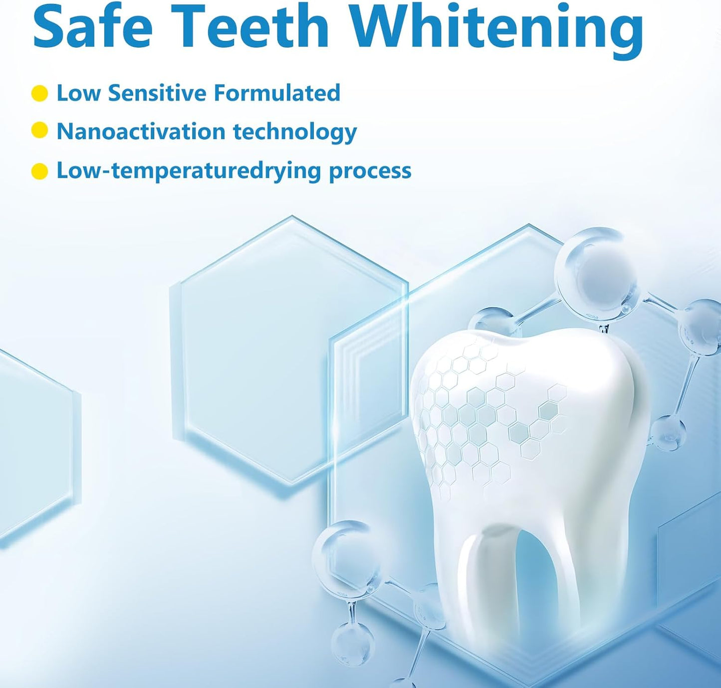 Teeth Whitening Strips for Sensitive, 42 Strips Whitener Safe Whitestrip, Deep Stains Removal Tooth Whitening, Enamel Safe Non-Slip Dry Strip Technology for Whiter Teeth, Mint