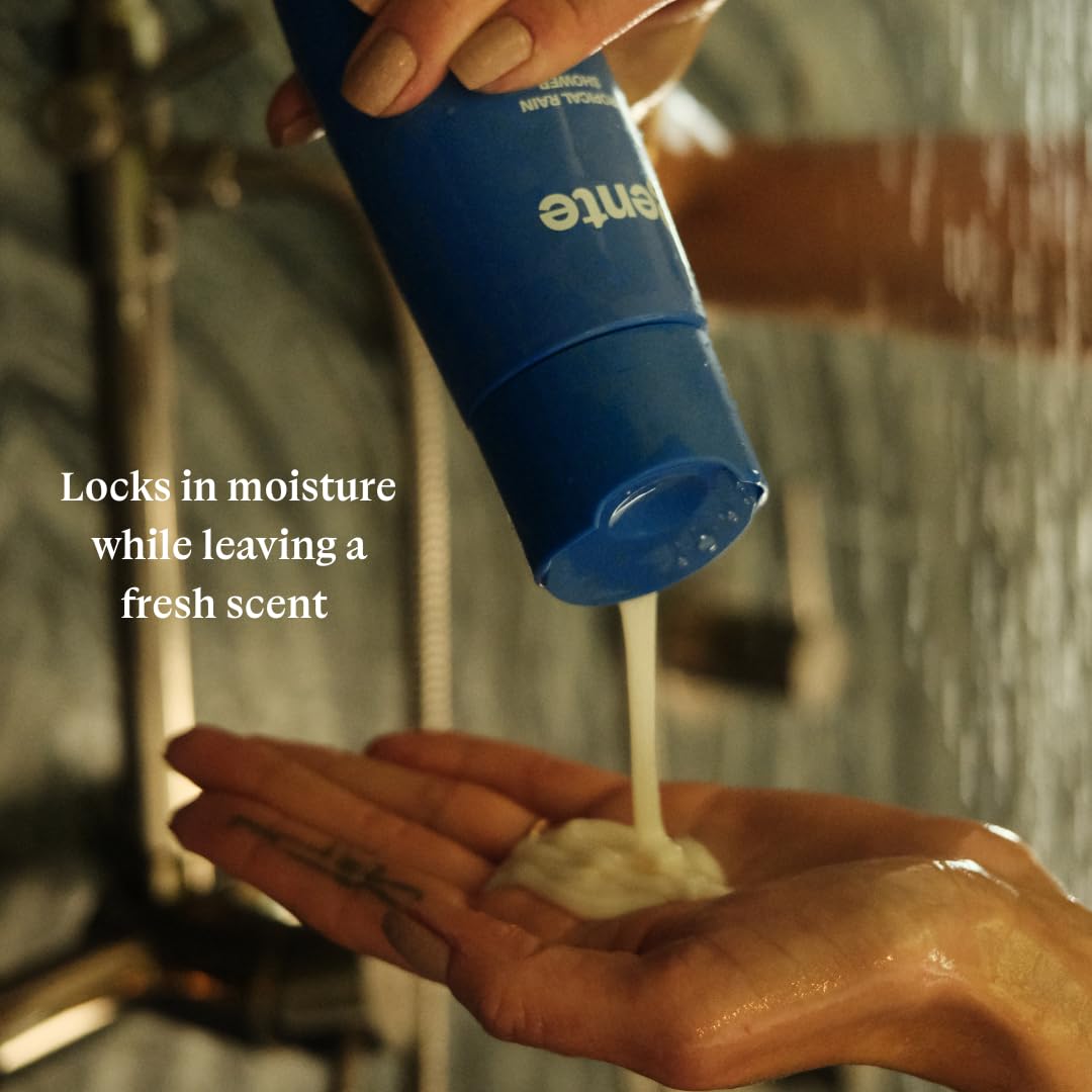 Gente Beauty Tropical Rain Shower Gel – Refreshing Body Wash with Acai & Coconut Hydrating, Sulfate-Free Cleanser for All Skin Types – 10.5 oz