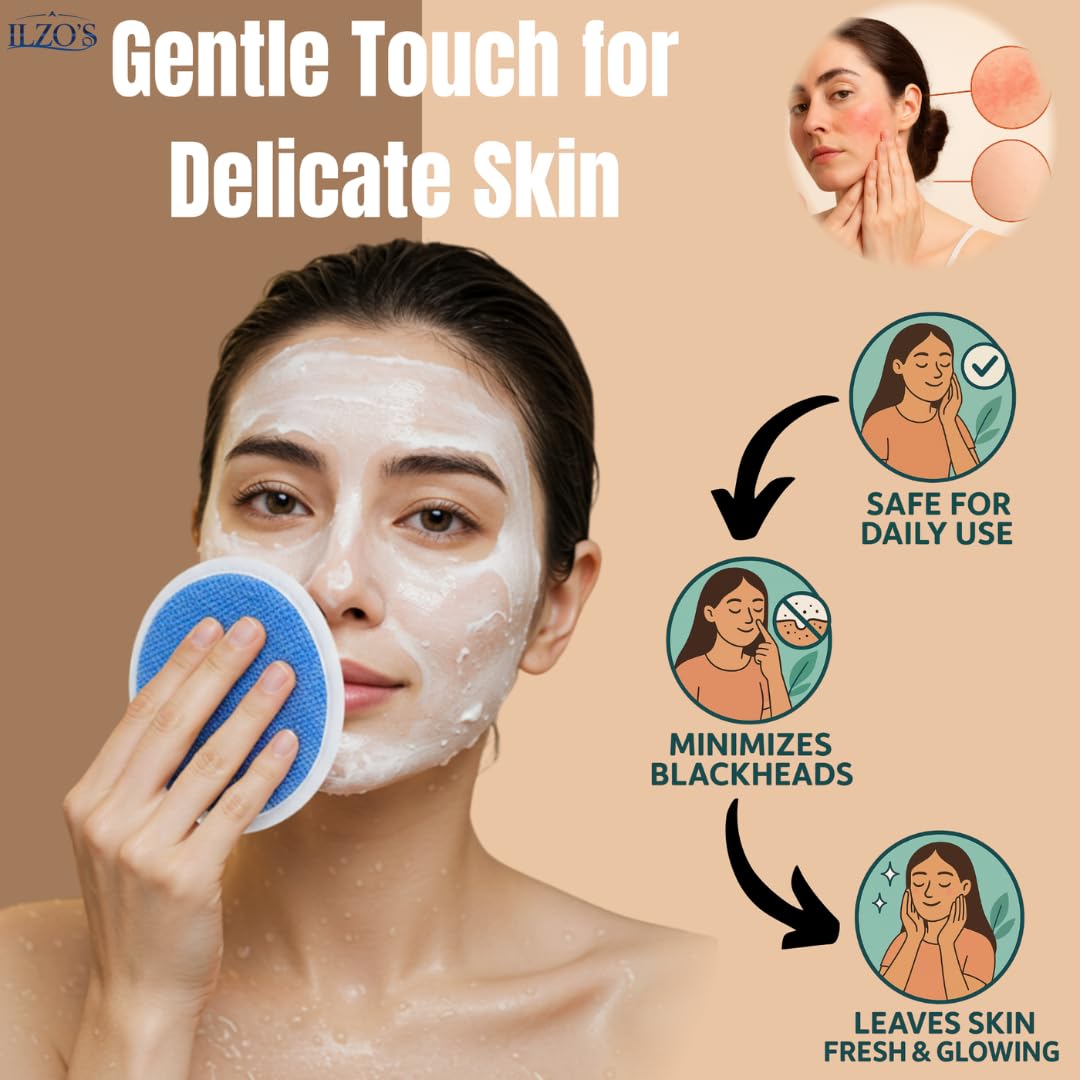 Original Moroccan Kessa Exfoliating Glove Set (ILZO’S) – 3-Piece Hammam Mitts for Face, Body & Back – Deep Skin Cleansing & Dead Skin Removal – Reusable Natural Exfoliator– Assorted Colors (TURQOUISE)