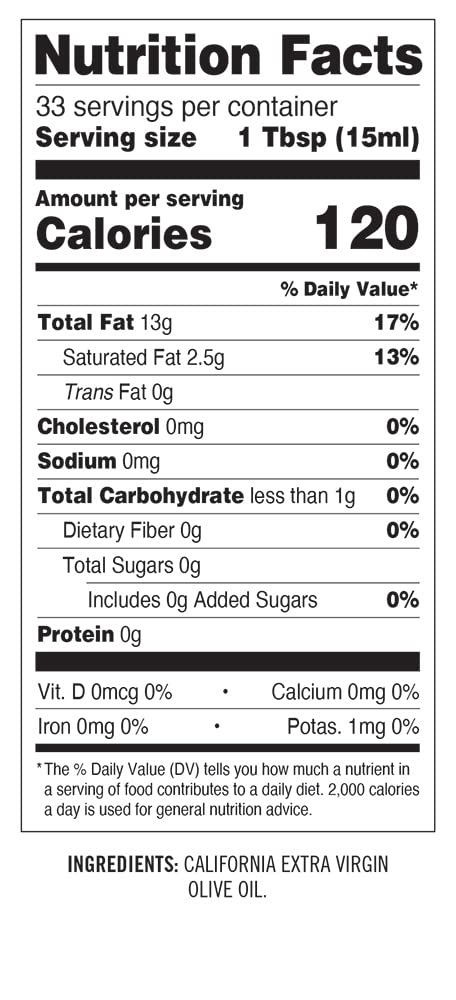 Sonoma Gourmet : Extra Virgin Olive Oil | 100% California | First Press | Small Batch| Non GMO | 17 FL OZ (Pack of 2)