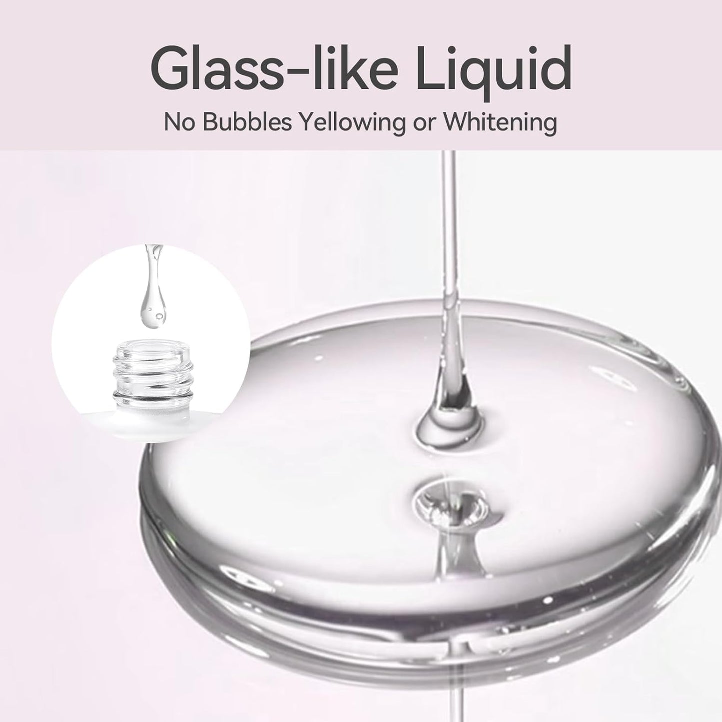 Born Pretty Top Gel for Chrome Nail Powder, 15ml Top Gel for Metallic Gel Nail Polish, Shine Finish and Long Lasting, Soak Off Nail Lamp Gel Nail Art Design