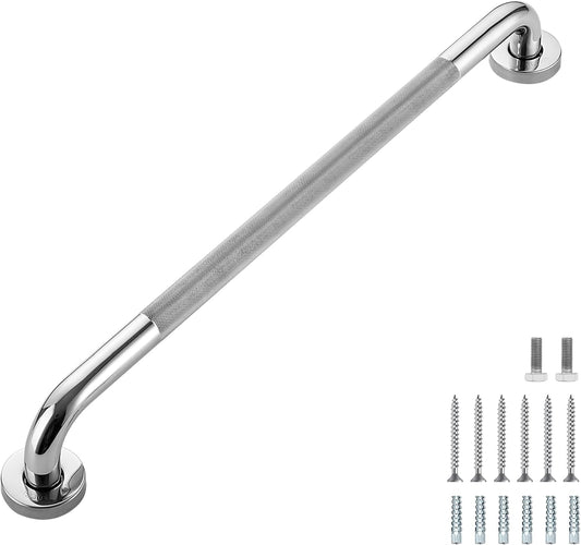 Grab Bars for Shower, 2 Pack 24-Inch Anti Slip Shower Handles for Elderly, Safety Shower Grab Bar, Stainless Steel Handicap Grab Bars for Bathroom (Polished Nickel 1" Diameter)